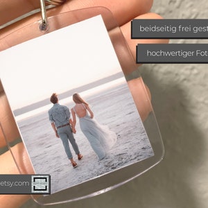 Photo keychain, personalized, freely designable on both sides