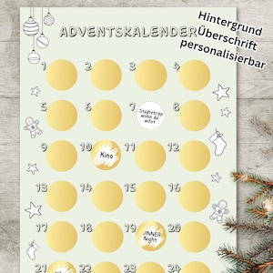 Adventskalender zum Freirubbeln DIY | A4