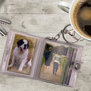 Mini photo album photo keychain, personalized with your own photos