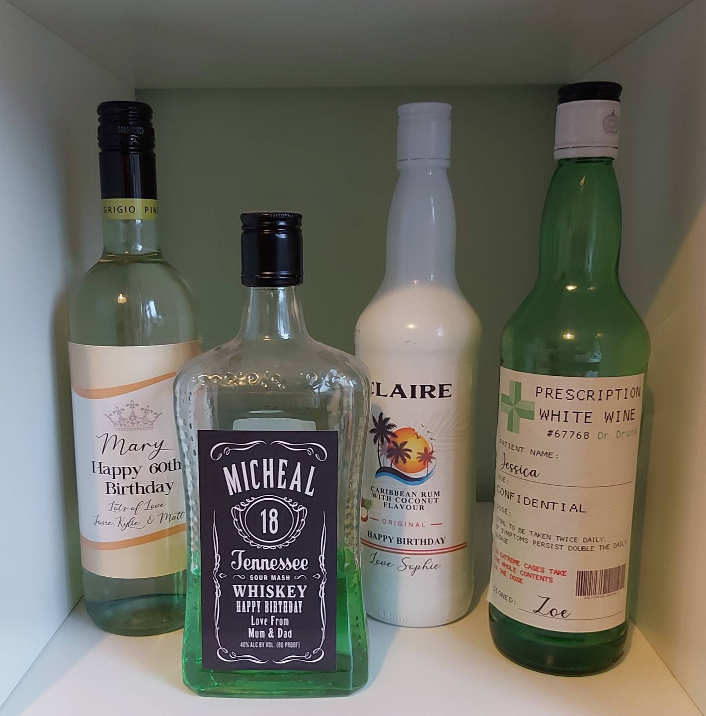 Novelty Personalised Alcohol Bottle Etsy