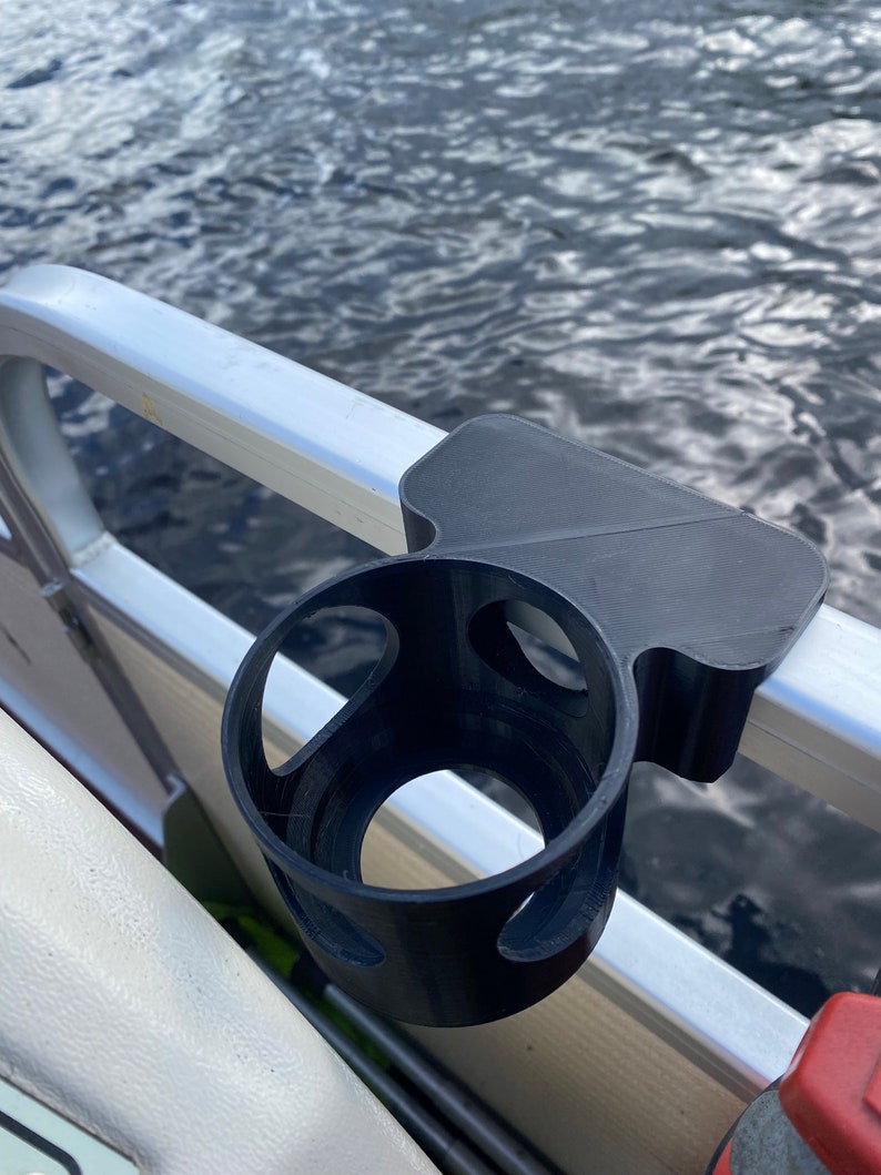 thumbnail image 2 of Pontoon Double Drink Holder, Boat Cup Holder, Stainless Steel Pontoon Drink Cup Holder, Marine Couch Cup Holder Tray, Portable Boat Storage Organizer For Boat, Yacht, RV, Car 2 of 13