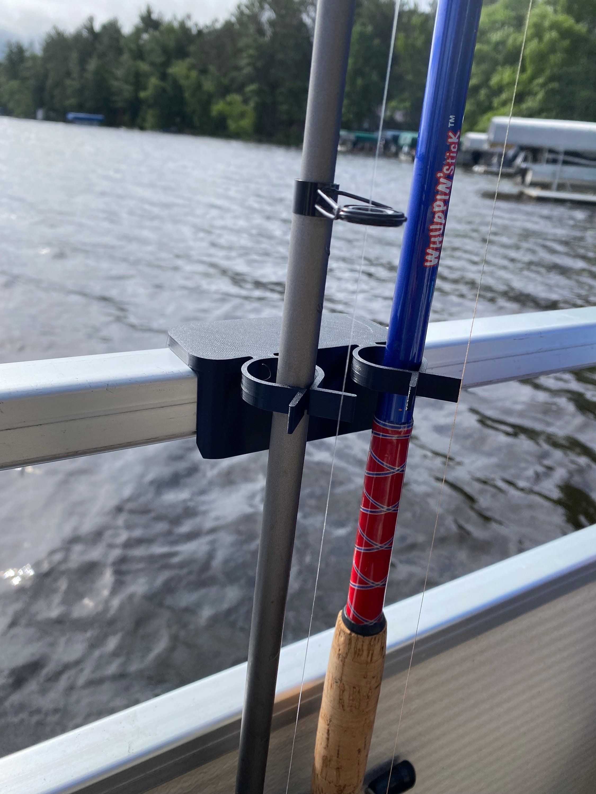 Pontoon Rod Holder Double 3D Printed Press Fit