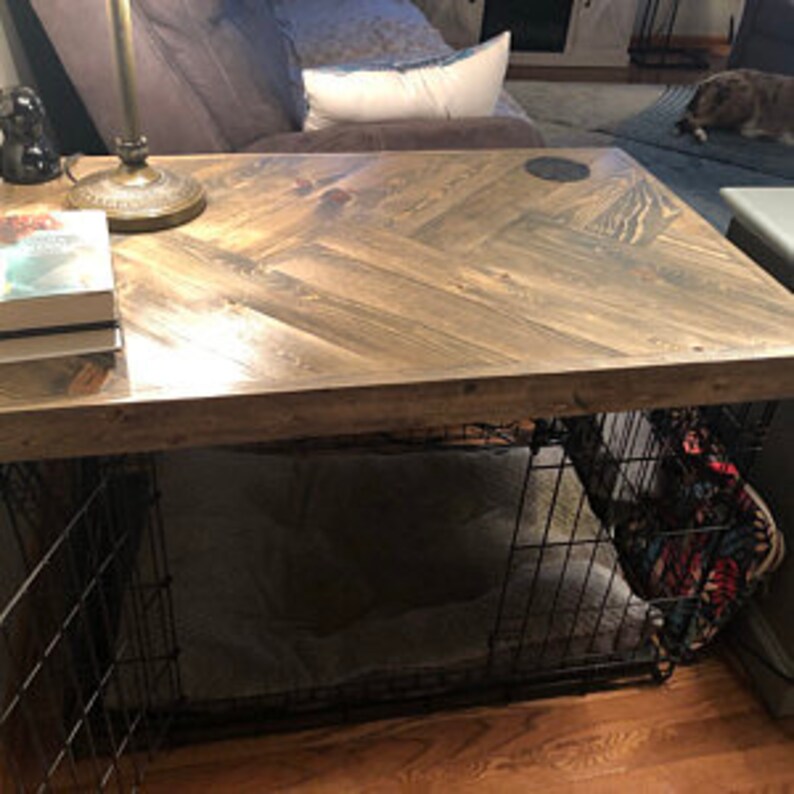 Dog Crate Furniture Dog Crate Cover Handmade Crate Table Etsy