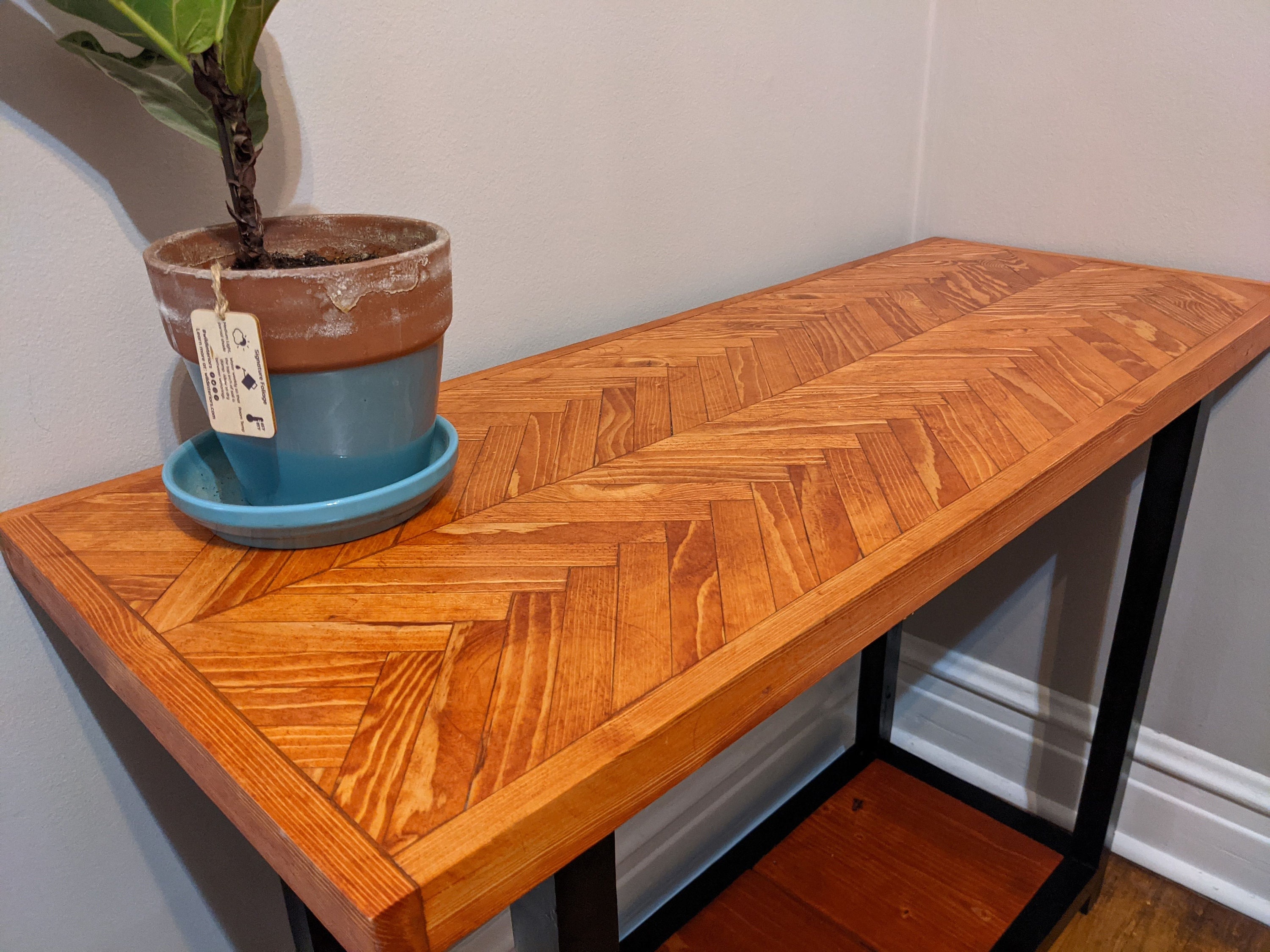 Rustic Sofa Table With Hairpin Legs and Midcentury Etsy