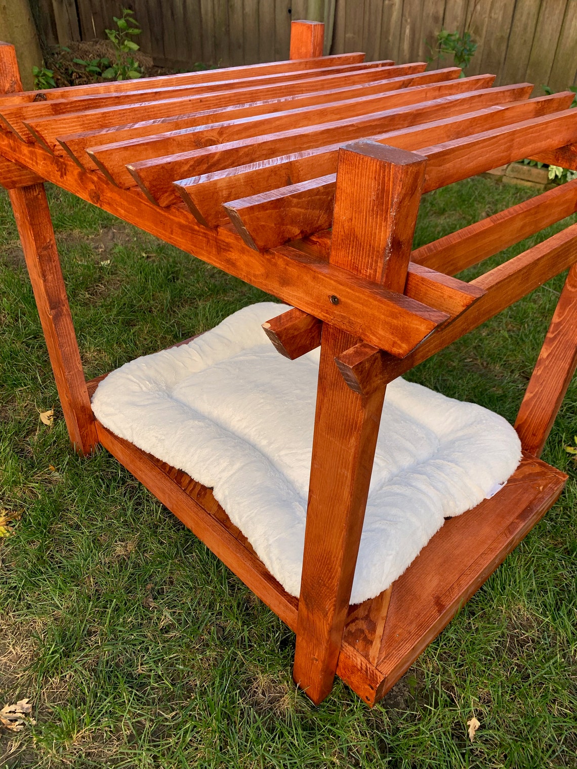 Pergola Style Patio dog bed Modern Dog House Wooden Pet Etsy