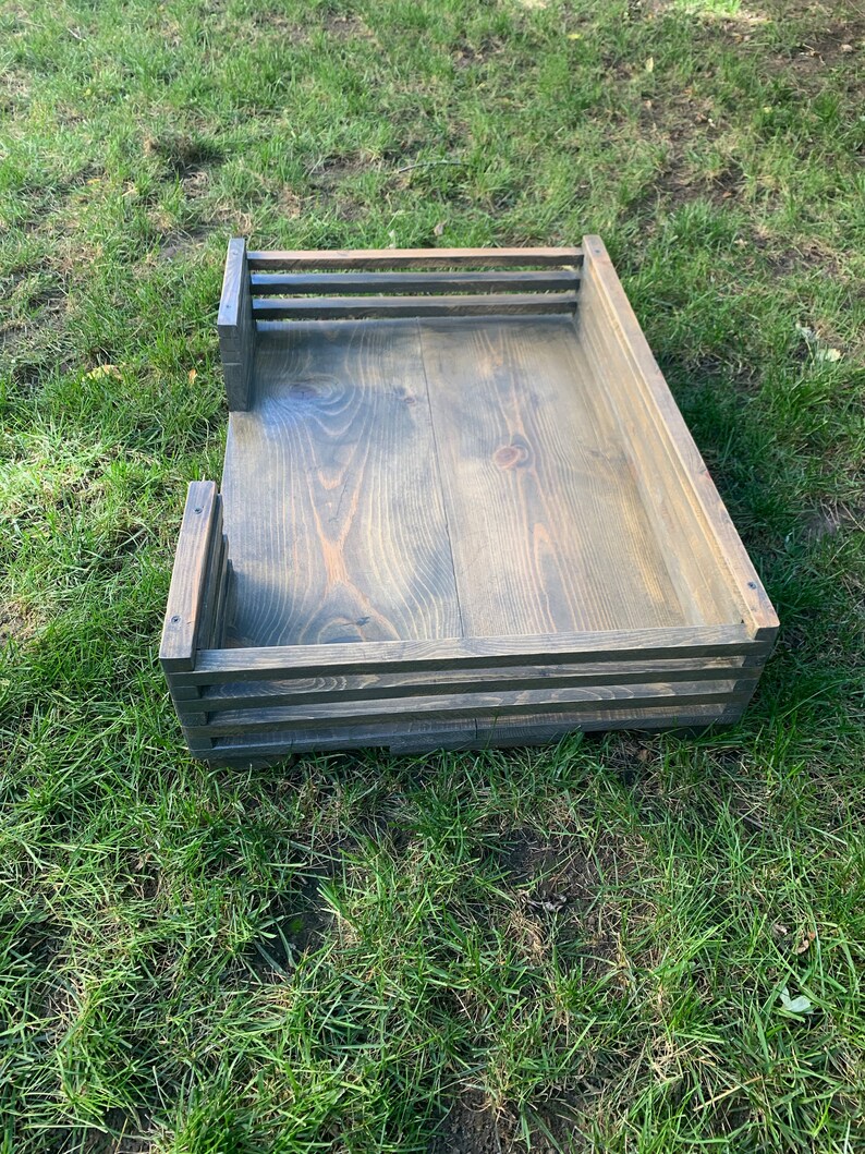 Reclaimed wood dog bed Patio dog bed Rustic bed Dog House Etsy