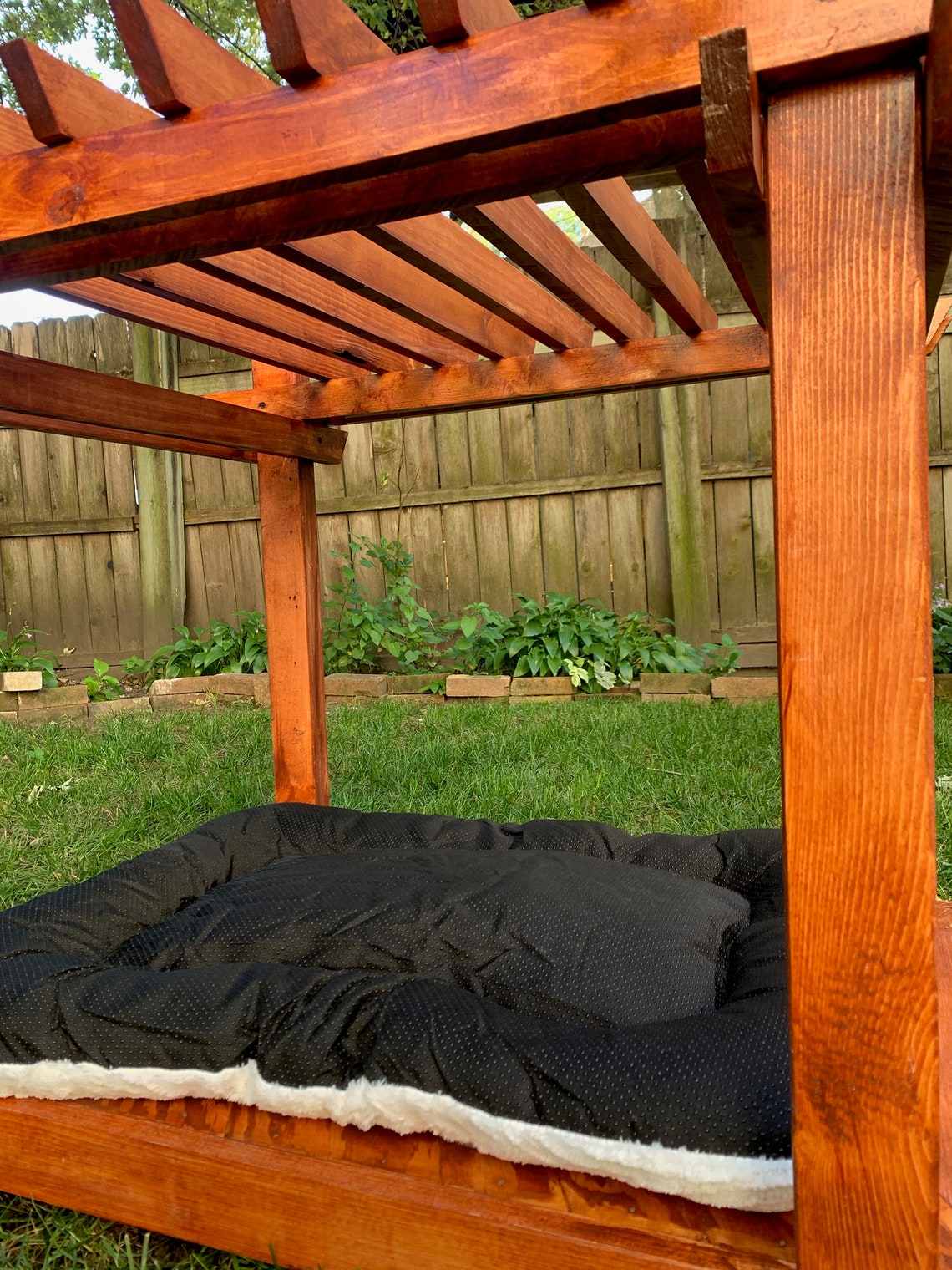 Pergola Style Patio dog bed Modern Dog House Wooden Pet Etsy