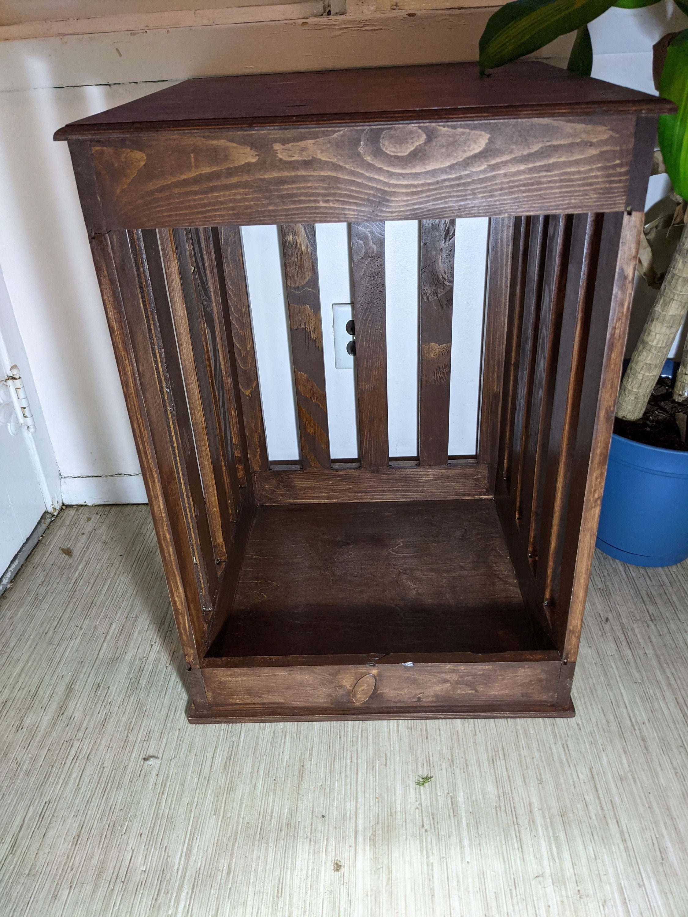 Wooden Dog Crate End Table Luxury Pet Furniture Solid Wood Etsy