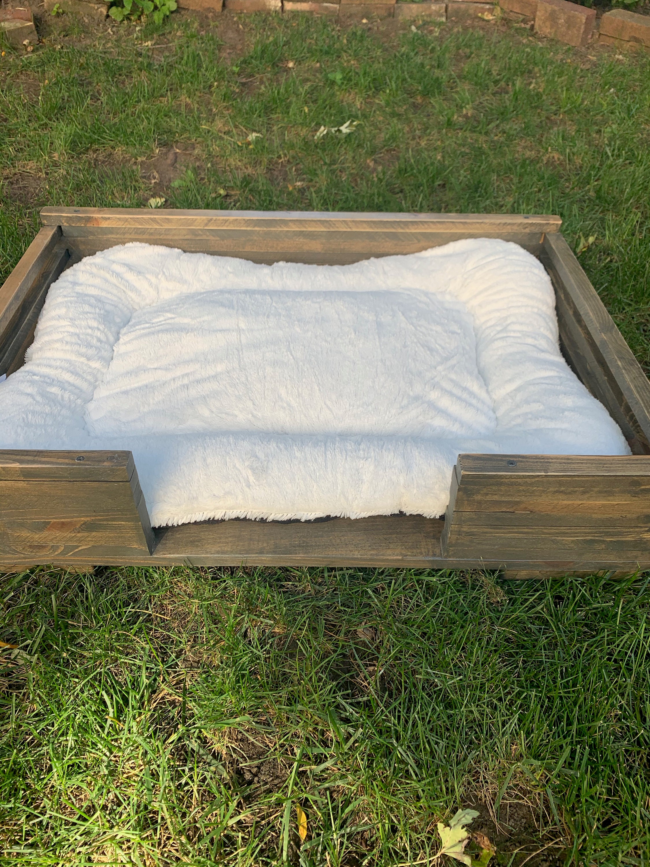 Reclaimed wood dog bed Patio dog bed Rustic bed Dog House Etsy