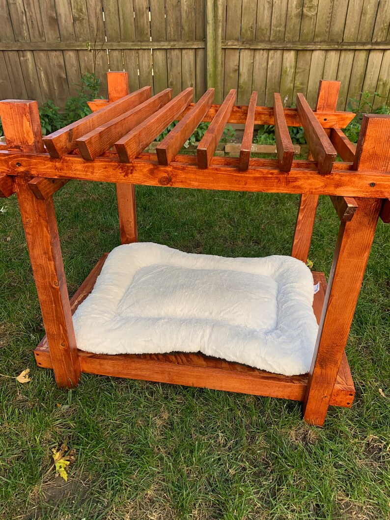 Pergola Style Patio Dog Bed Modern Dog House Wooden Pet Etsy