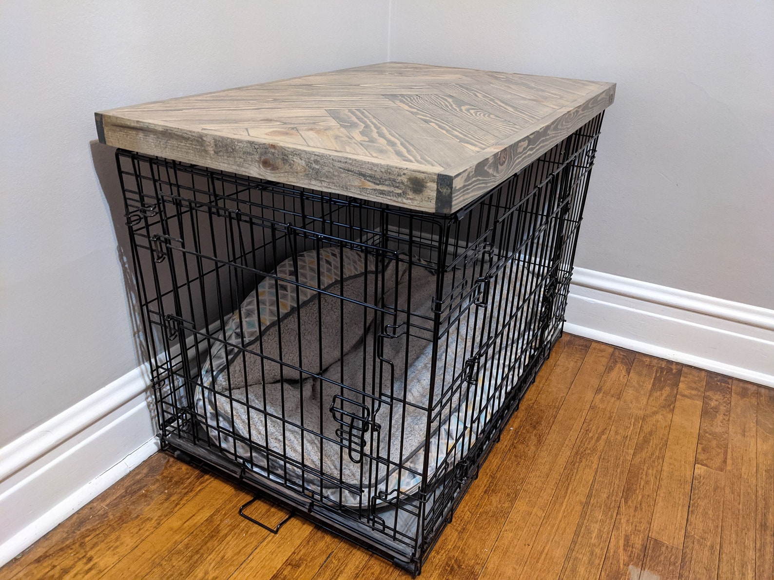 Dog Kennel Wood Table Top Dog Kennel Cover Farmhouse Dog Etsy