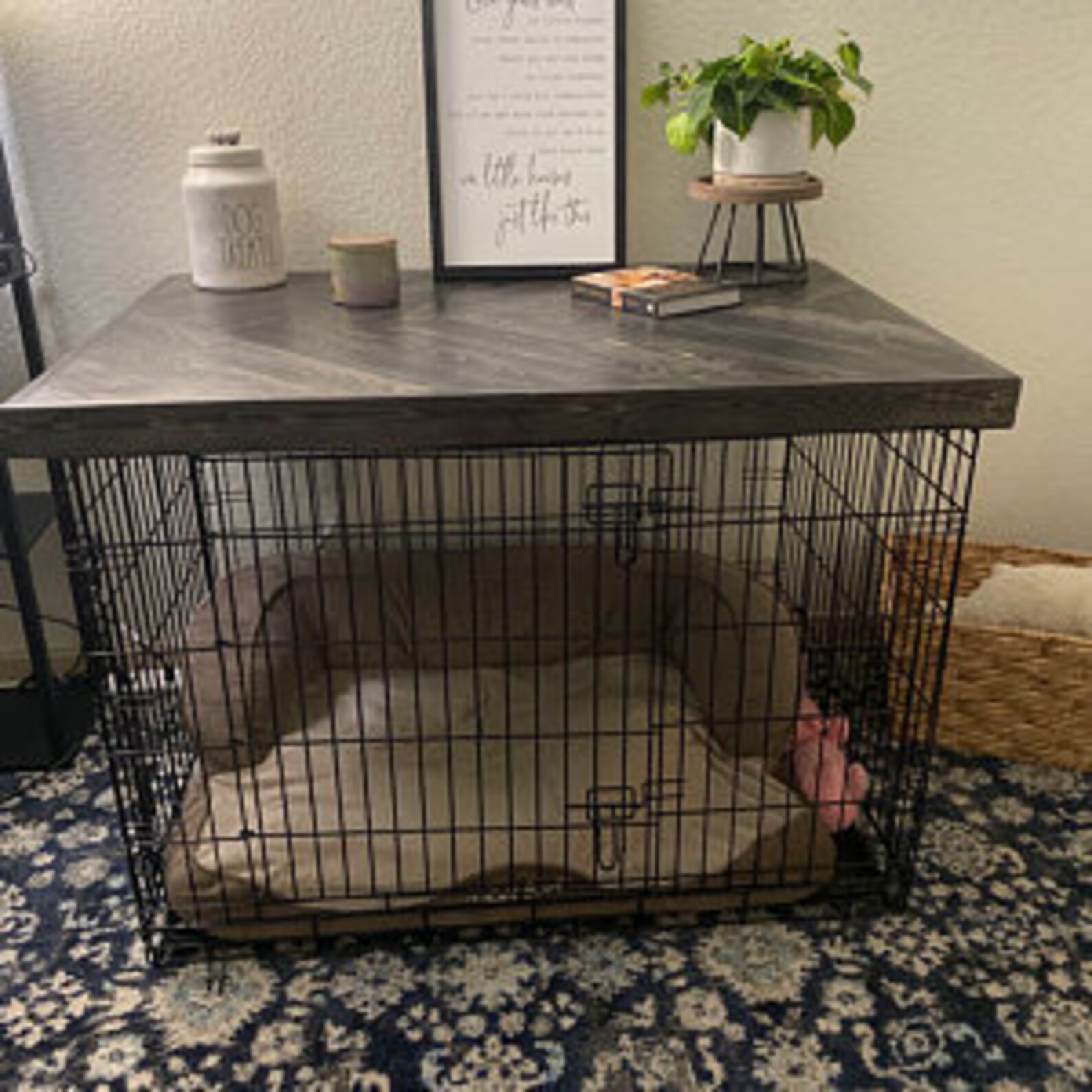 Dog crate topper Dog Crate Cover Dog Crate Table Top Dog Etsy