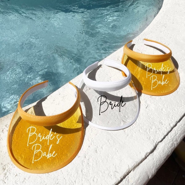 Bride's Babe Sun Visors Bridal Shower Gift for Her Wifey Sun Visor Bachelorette Party Boat Sun Visors Bridesmaids Solar Visor Bridal Visor