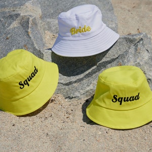Bridesmaids Matching Bucket Hats Personalized Gift for Bride Wedding Gift Honeymoon Bucket Hats Wifey Bucket Hat Customized Bucket Hats