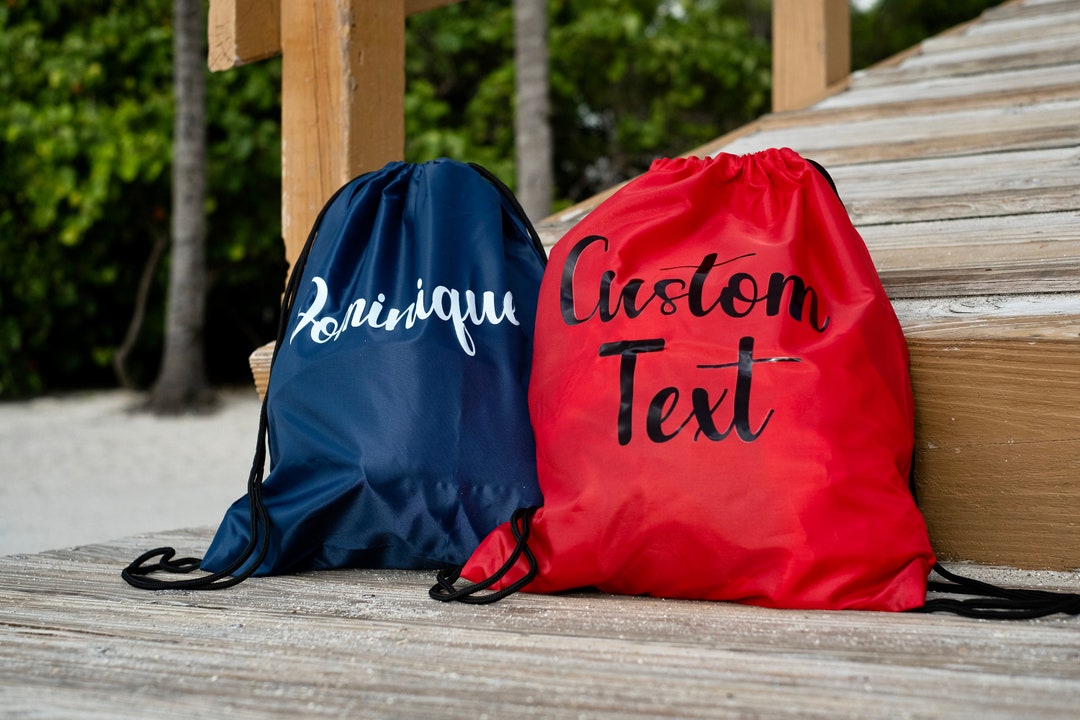 Personalized Drawstring Bag, Custom Team Bag, Custom Drawstring Bag