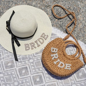 Sposa perla cappello floscio damigelle d'onore cappelli da sole regalo per la sposa spiaggia addio al nubilato cappelli damigella d'onore cappello da sole damigelle d'onore proposta cappelli da sole