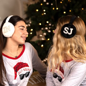 Matching Bridesmaids Earmuffs Bridal Earmuffs Bachelorette Winter Party Customized Earmuffs Fuzzy Earmuffs Christmas Gift Christmas Earmuffs