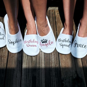Bride Bridesmaids Maid Of Honor Spa Slippers Bachelorette Party Slippers Bachelorette Party Bridesmaid Proposal Slippers Hotel Spa Slippers