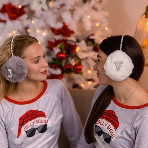 Personalized Pearl Earmuffs Women Plush Earmuffs Bride Pearl Earmuffs Pearl Decor Ear Muffs Fuzzy Pearl Earmuffs Bride Bridesmaids Gifts