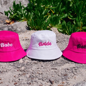 Bride Tribe Embroidered Bucket Hats Personalized Bridesmaids Proposal Gifts Groom Bride Bucket Hat Birthday Queen Hat Beach Party Bucket Hat