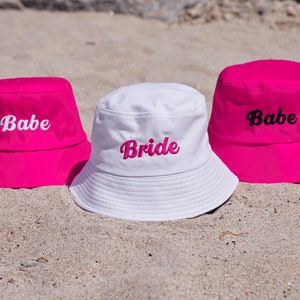 Embroidered Bridesmaids Bucket Hats Bride Babe Bucket Hats Bachelorette Party Hats Maid of Honor Bucket Hat Bridal Shower Gift for Bride image 4