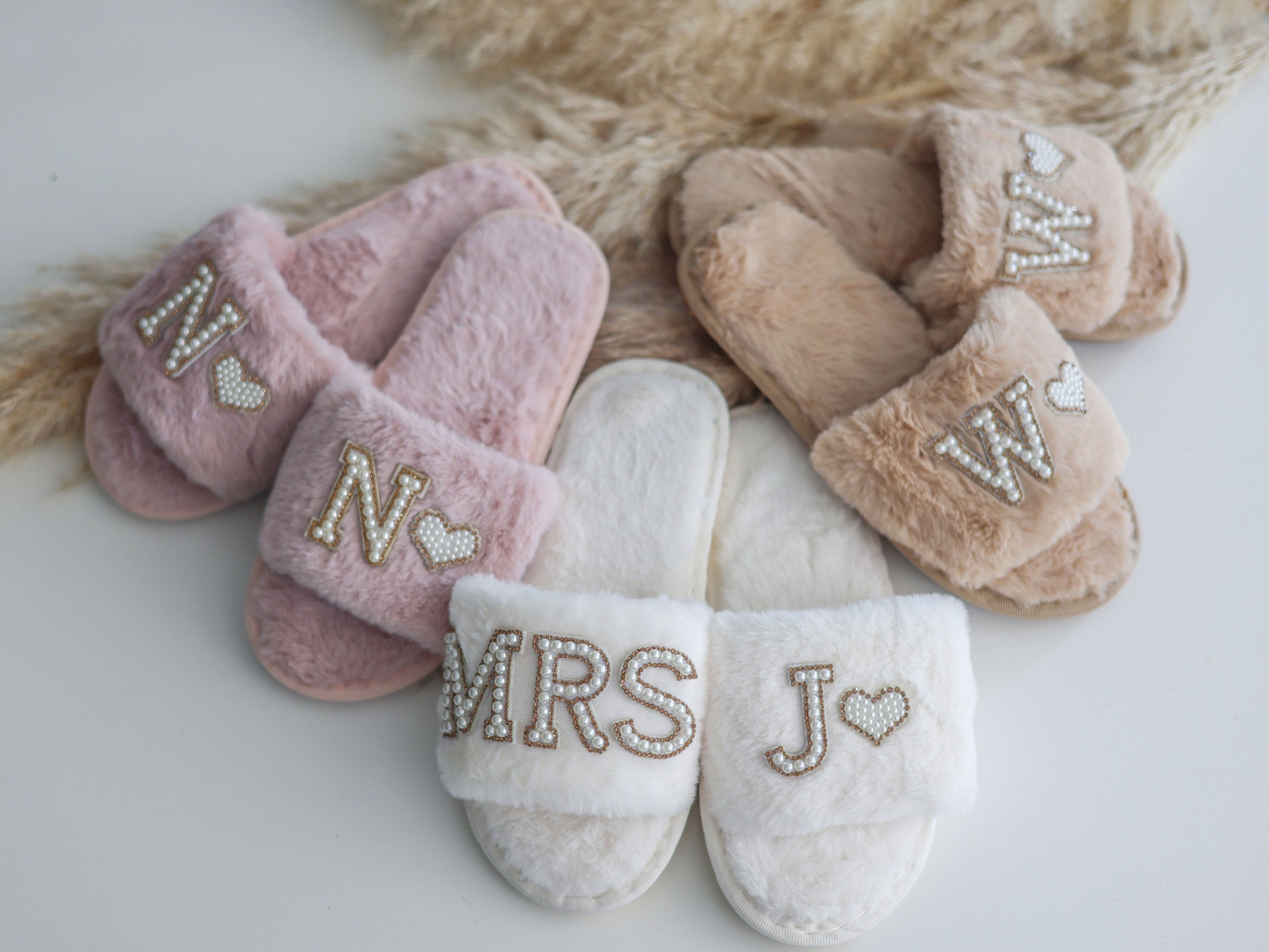 rose gold house slippers
