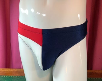 PDF pattern - to make men's contrast front swim briefs