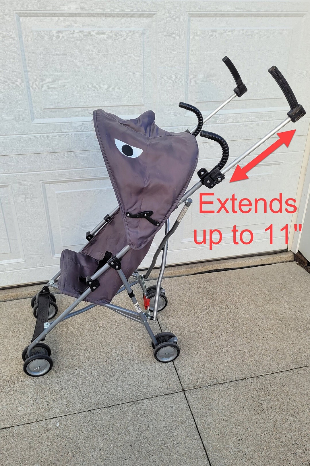 Barre D'extension Pour Poignée De Poussette - Rallonge Réglable - Pour Parents Grands - 30 Cm - Rouge