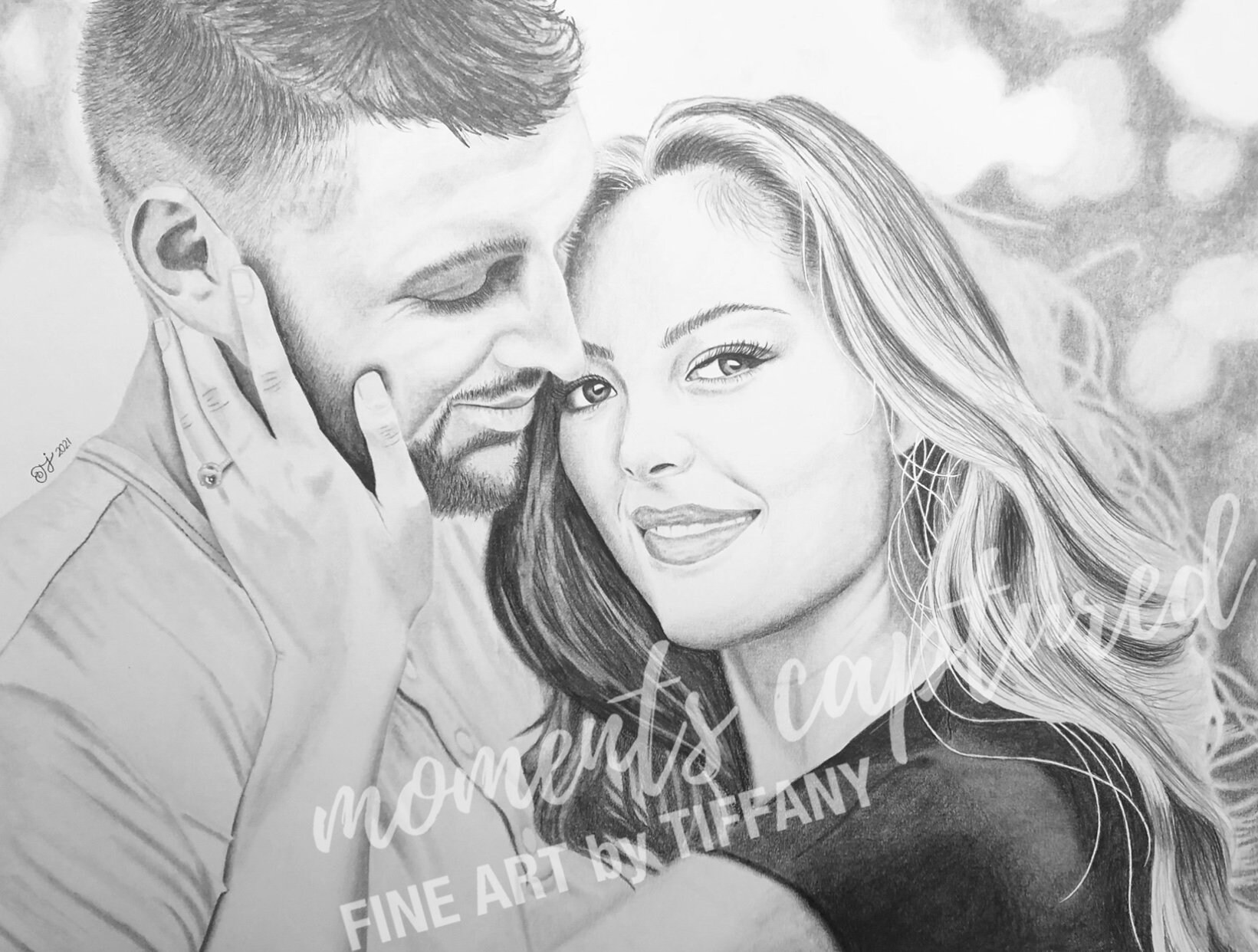 Custom Framed Hand drawn Pencil Sketches 18x24 16x20 8x10 