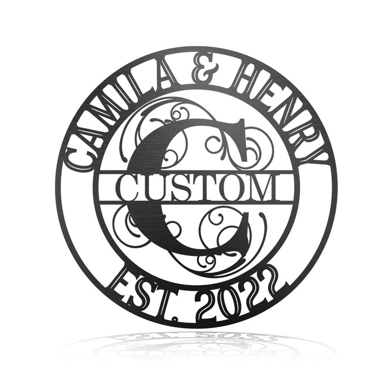 Custom Metal Signs Monogram Wall Decor Metal Wall Art Etsy