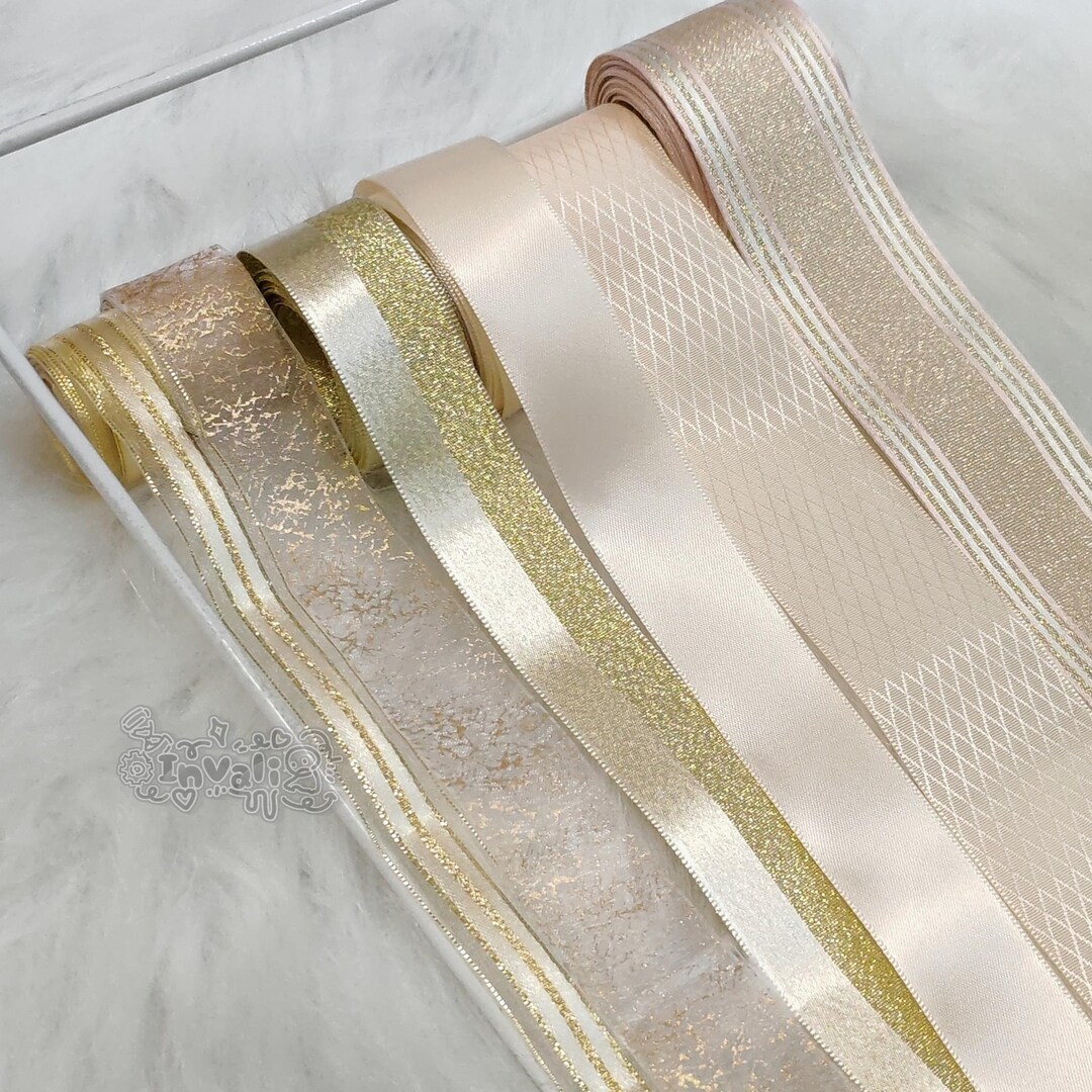 Golden Ribbon | Gold Ribbon, Glitter, Stripe Ribbon Craft Supply ...