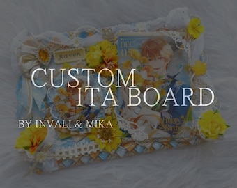 Custom Ita board Comissions ( Please message me!) | Ita Bag Ita Board Bag Decor, Ribbon, Anime, Cartoon badge, card, postcard | Artist: Mika