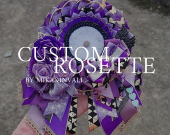 Complex Custom Rosette | Anime and Cartoon badge Ita bag Badge Holder | Badge Accessory | Artist: Mika