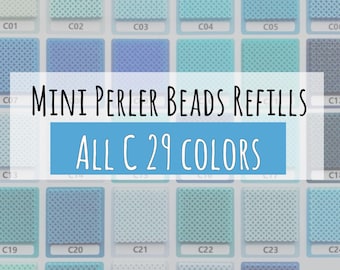 Recambios de mini cuentas Perler de 2,6 mm, código C / Para manualidades con cuentas, proyectos de bricolaje