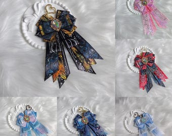 Custom Color 13-15cm 2 Tone Keychain Bowties | Anime Cartoon Ita Bag Accessory Keychain Pin | Artist: YAO