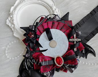 12cm Demon Anime Cartoon Ita Bag Badge Holder Cross Mini Rosette | For 58mm Badges Pins and Buttons