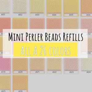Wkłady do koralików Mini Perler o średnicy 2,6 mm | Do rękodzieła, majsterkowania i majsterkowania