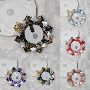 11-12cm Small Simple Three-Row Anime Cartoon Ita Bag Badge Holder / Rosette | For 58mm Badges Pins and Buttons
