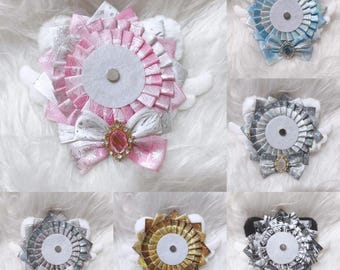 Rozet kattenoortjes voor 58 mm badges | Badgehouder anime-cartoon | 13 cm, pastelrozetten | Kunstenaar: Mika