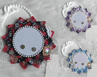 14.5cm Simple 4 Row Anime Cartoon Ita Bag Badge Holder / Rosette | For 75mm Badges Pins and Buttons | Artist: Yao