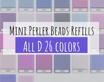 Recambios de mini cuentas Perler de 2,6 mm, código D / Para manualidades con cuentas, manualidades y bricolaje