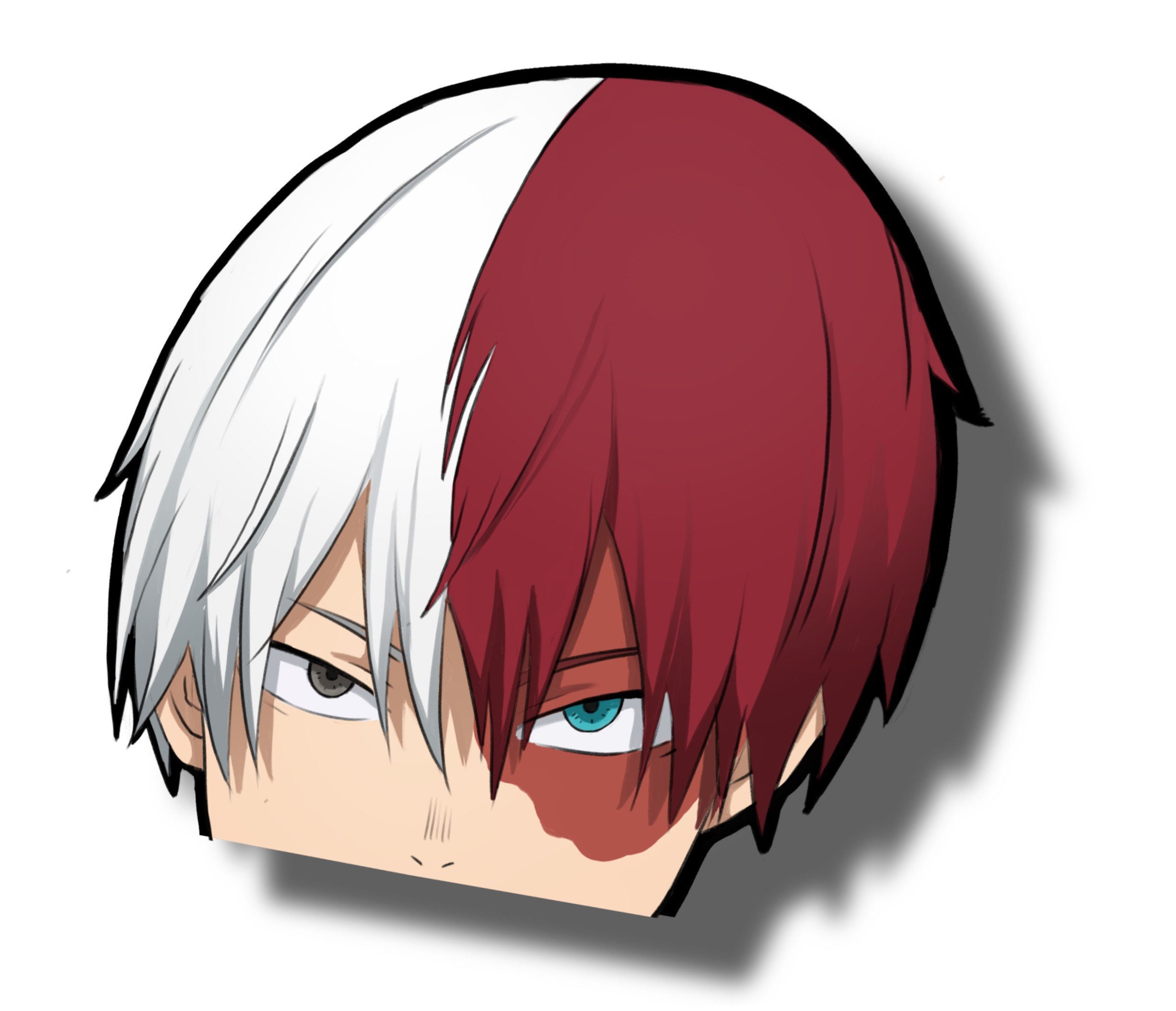 Shoto Todoroki peeker sticker my hero academia | Etsy