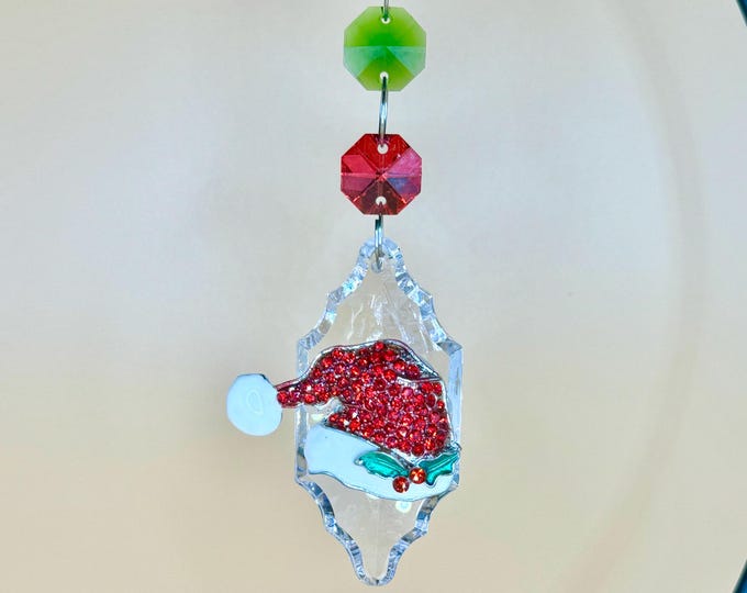 Sun Catcher Ornament: Santa Hat