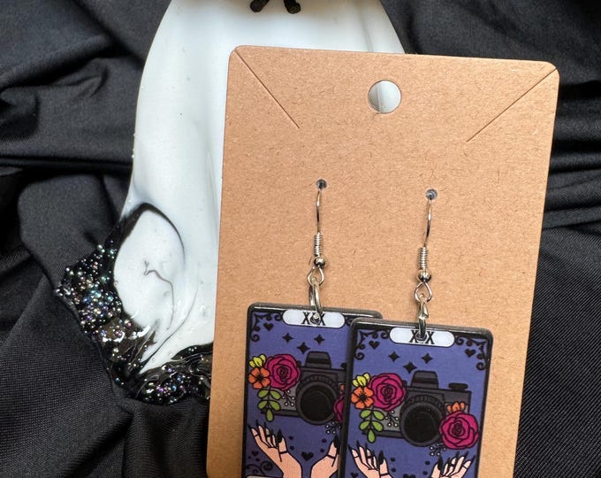The Photographer - Tarot Card Earrings