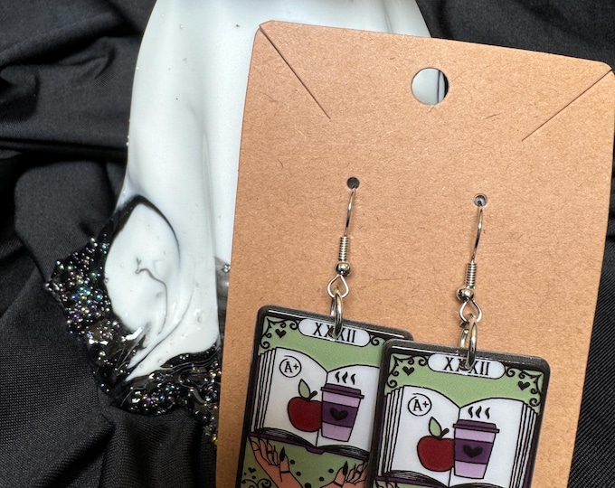 The Teacher - Tarot Card Earrings
