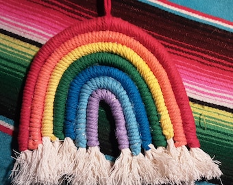 DIY Craft Kit: Macrame Rainbow Wall Hanging, mobile, kids, teen, adults,gift, nursery,  home decor