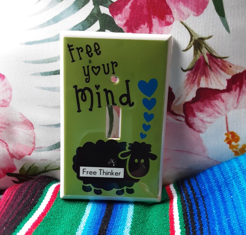 Free Your Mind Vinyl Light Switch Cover Plate