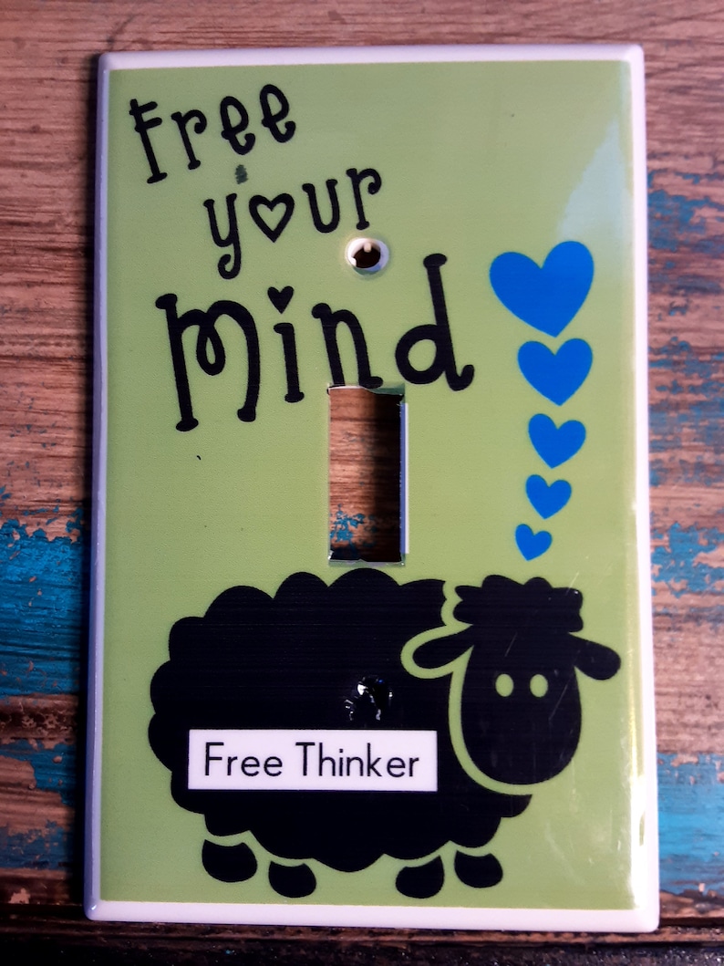 Free Your Mind Vinyl Light Switch Cover Plate