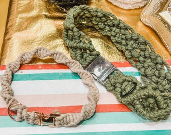 Macrame pet collar