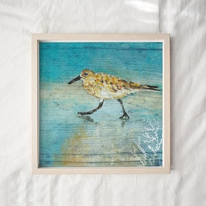 Sandpiper Coastal Bird Beach Art Print, Sandpiper, Sandpiper Art, Coastal Bird Decor, Sandpiper Wall Decor, Sandpiper Painting, Coastal Bird